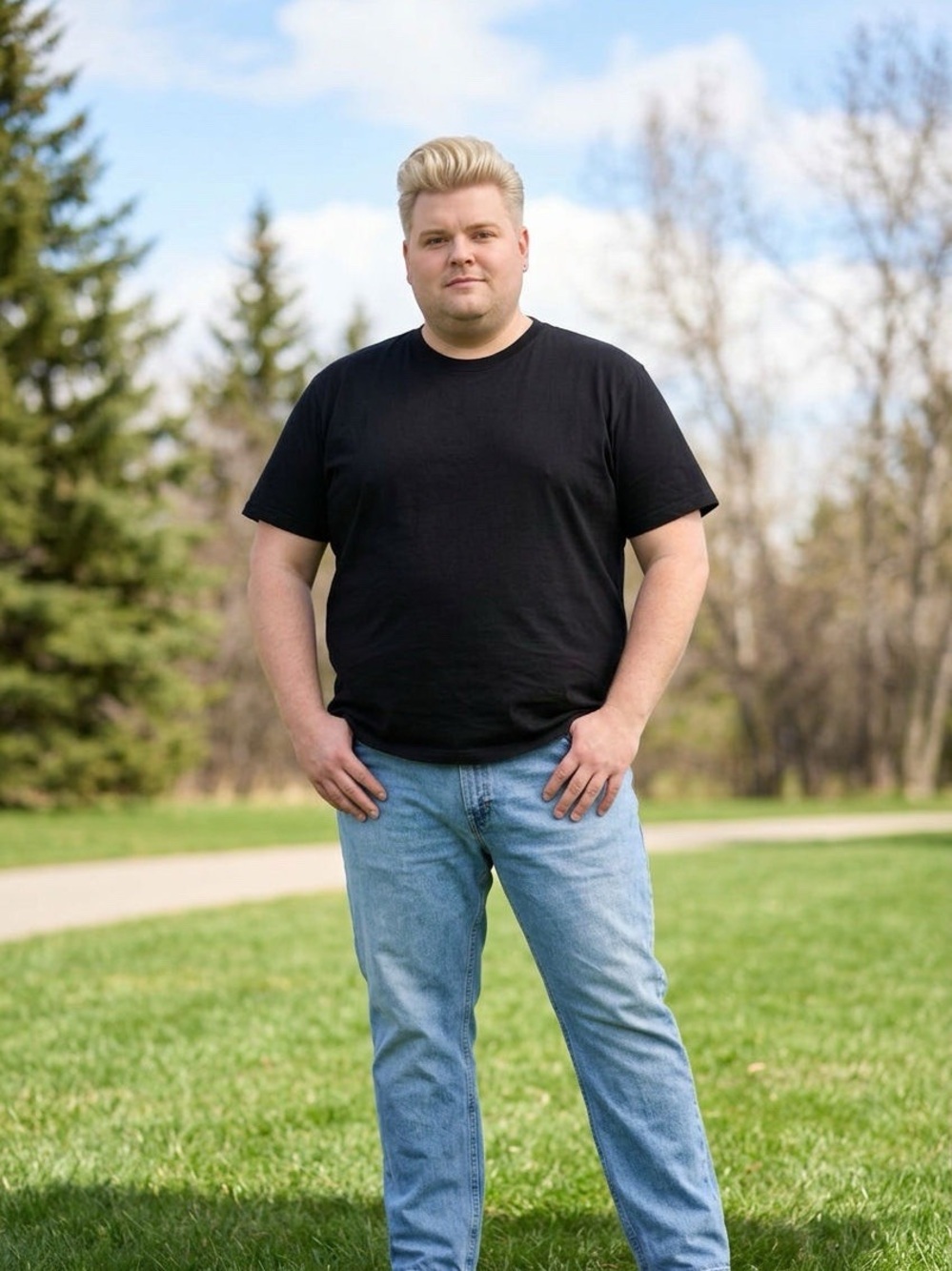 2298 - Wrangler Light Blue Straight Men's Jeans-Not included t-shirt